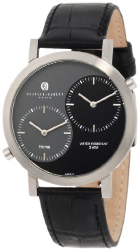 【中古】【未当て嵌める・未開封品】Charles-Hubert- Paris Mens Stainless Steel Case Dual Time Quartz Watch #3549