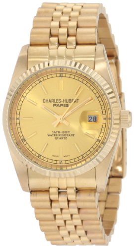 【中古】【未使用・未開封品】Charles-Hubert, Paris Men's 3635-GY Premium Collection Gold-Plated Stainless Watch|AJIMURA-SHOP