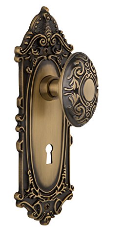 【中古】【未使用・未開封品】Nostalgic Warehouse Victorianプレートwith Keyhole Victorianノブ Passage - 2.375\