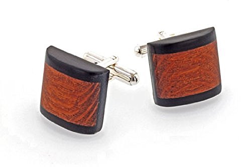 【中古】【未使用・未開封品】Bowed形状木製Cufflinks。Made In The USA