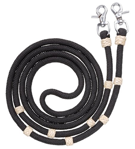 【中古】【未使用・未開封品】(Black) - Tough 1 Royal King Braided Contest/Roping Reins