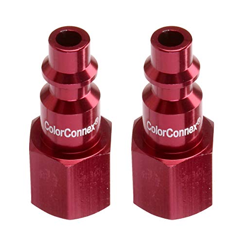 【中古】【未使用・未開封品】ColorConnexプラグ（2パック）、産業用タイプD、1/4インチFNPT、赤-A73430D-2PK