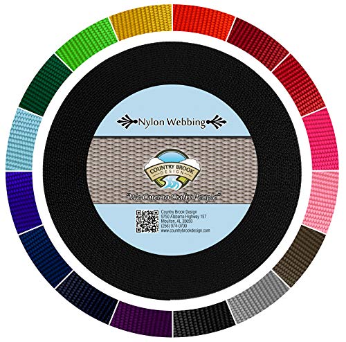 【中古】【未使用・未開封品】(3.8cm, Black) - Country Brook Design 3.8cm Heavy Nylon Webbing|AJIMURA-SHOP