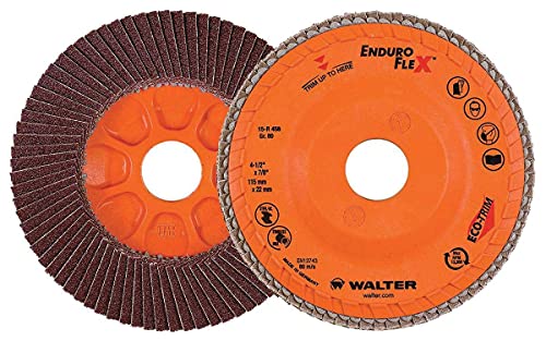 【中古】【未使用・未開封品】Walter Enduro-Flex Abrasive Flap Disc, Type 29, 5/8-11 Thread Size, Trimmable wood fiber Backing, Zirconia Alumina (Pack of 10) by Walt