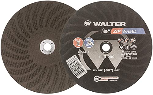 【中古】【未使用・未開封品】Walter ZIP Wheel High Performance Cutoff Wheel, Type 1, Round Hole, Aluminum Oxide, 4-1/2 Diameter, 3/64 Thick, 7/8 Arbor, Grit A-60-ZI|AJIMURA-SHOP