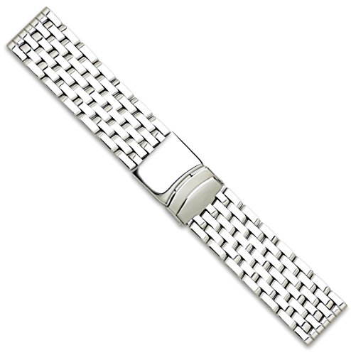 【中古】【未使用・未開封品】Breitling Navitimer Style ソリッドリンクメタル腕時計バンド - シルバー - 24mm|AJIMURA-SHOP