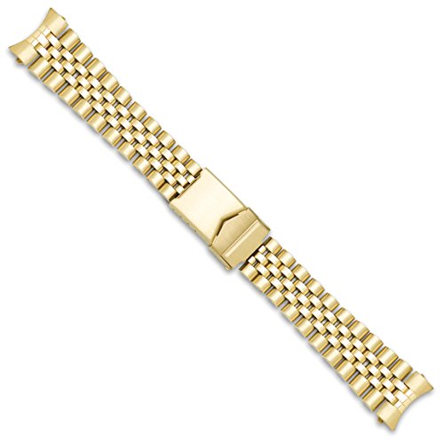 【中古】【未使用・未開封品】Jubileeスタイルソリッドリンクメタル時計バンド???ゴールド???20?mm