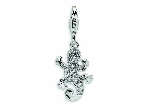 【中古】【未使用・未開封品】Amore LaVitaスターリングシルバーCZ Lizardロブスタークラスプブレスレットチャーム