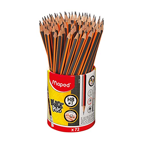 【中古】【未使用・未開封品】Maped Black'Peps #2 グラファイト ペンシル スクールパック 三角形 72個パック (851759ZV)