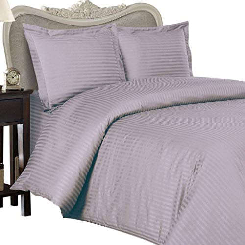 【中古】【未使用・未開封品】8pcイタリア800tcエジプト綿Goose Down掛け布団ベッドin aバッグ???シート、羽毛布団クイーンラベンダーSt