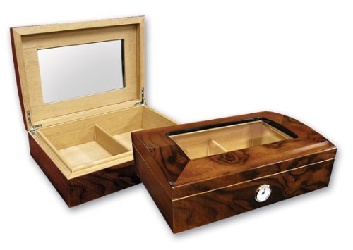 【中古】【未使用・未開封品】Prestige Import Group???ガラストップCigar Humidors Addison STNF