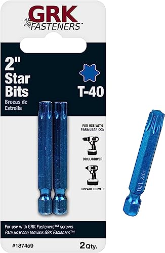 【中古】【未使用・未開封品】GRK 772691864598 T-40 2-Inch Bits in Blue Containing 1box Equal to 25 Bits by GRK