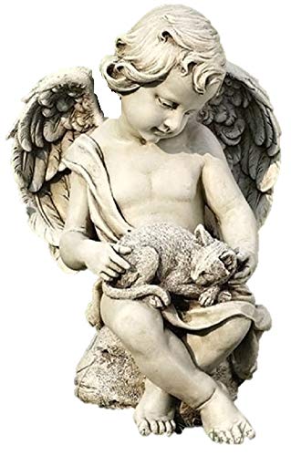 【中古】【未使用・未開封品】Joseph Studio 12 Cherub Angel with Kitten Cat Outdoor Garden Figure by Romans｜AJIMURA-SHOP 31,041円