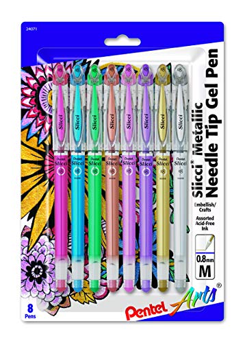 【中古】【未使用・未開封品】Pentel Arts Slicci 0.25mm?極細 ゲルペン レッドインク 12本入りボックス (BG202-B) 8 Pack