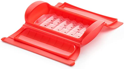 【中古】【未使用・未開封品】**Lekue/レクエ（ルクエ） スチーム（蒸し用）ケース 《トレイ付き》＜トマト（パッションレッド｜AJIMURA-SHOP