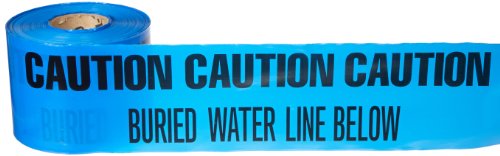【中古】【未使用・未開封品】Brady 91298 1000' Length, 6 Width, B-720 Heavy-Duty Polyethylene Black On Blue Color Identoline Underground Warning Tape, Legend Cautio