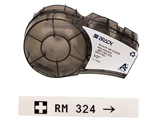 【中古】【未使用・未開封品】Brady M21-500-430 21' Length, 0.5 Width, B-430 Clear Polyester, Black On Clear Color, BMP 21 Mobile Printer ID PAL And LABPAL Printer L｜AJIMURA-SHOP