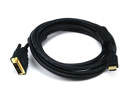 【中古】【未当て嵌める・未開封品】Monoprice 約3m (10フート) 28AWG ハイスピード HDMI? -DVI アダプタ 有線テレビ フェライト 中核グループ付き添い人 - 黒いこと