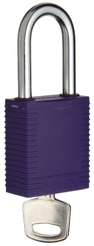 【中古】【未使用・未開封品】Brady Plastic Lockout/Tagout Padlock, Keyed Different, 1-3/4 Body Length, 1-1/2 Shackle Clearance, Purple (Pack of 6) by Brady 38,157円