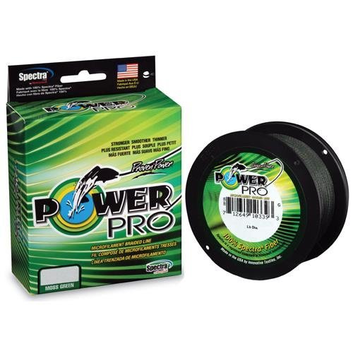 【中古】【未使用・未開封品】PowerPro 21101500150DE Downrigger Fishing Cable, 70kg/140m, Moss Green