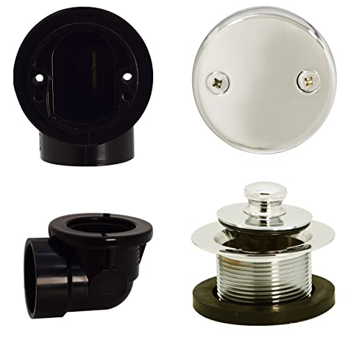 【中古】【未使用・未開封品】Westbrass D574-05 Pull & Drain Sch. 40 ABS Plumber's Pack with Two-Hole Elbow - Polished Nickel