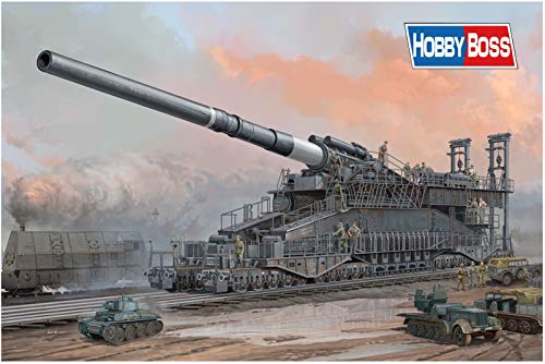 【中古】【未使用・未開封品】ホビーボス 1/72 ファイティングヴィークルシリーズ ドイツ列車砲 80cmK E ドーラ プラモデル 82911