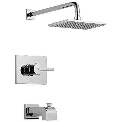 【中古】【未使用・未開封品】(Chrome) - Delta Chrome Vero Monitor(r) 14 Series Tub and Shower Trim T14453