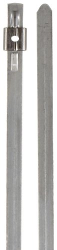 【中古】【未使用・未開封品】BAND-IT AS2219 Mini Tie-Lok 304 Stainless Steel Cable Tie, 0.177 Width, 7 Length, 1 Maximum Diameter, 100 per Bag by Band-It