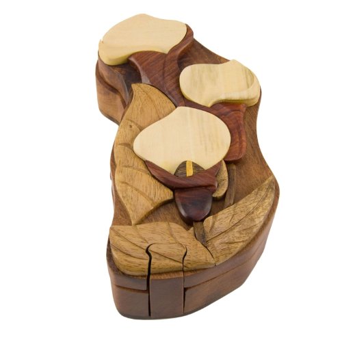 【中古】【未使用・未開封品】Calla Lily - Secret Handcrafted Wooden Puzzle Box