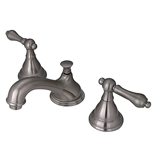 【中古】【未使用・未開封品】Kingston Brass KS5568AL 広範囲洗面所蛇口 メタルレバーハンドル付き 4-3/4インチ つや消しニッケル