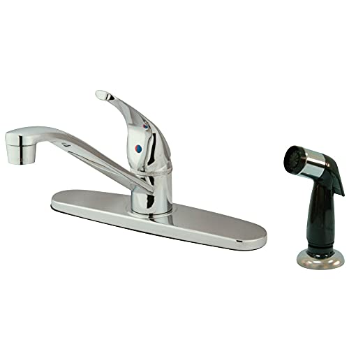 【中古】【未使用・未開封品】Elements of Design Chatham EB571 Single Handle Center Kitchen Faucet, 8-Inch, Polished Chrome by Kingston Brass [並行輸入品]