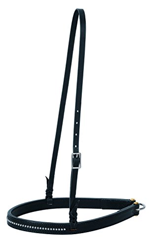 【中古】【未使用・未開封品】WeaverレザーBack inブラックNoseband、ブラック、平均