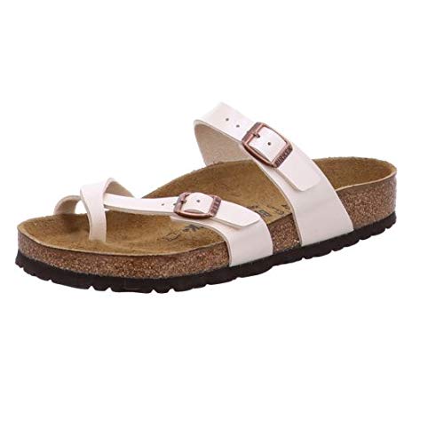 【中古】【未当て嵌める・未開封品】Birkenstock(ビルケンシュトック) レディース マヤリ 奥ゆかしいなビルコフロー 砂浜サンダル - パール白いこと - 10-10.5