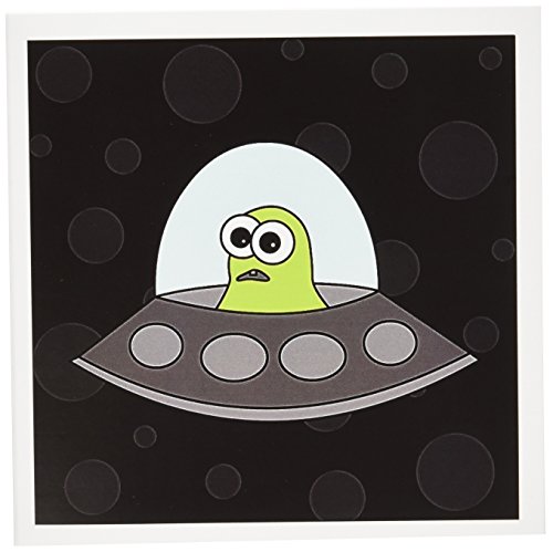 【中古】【未使用・未開封品】Janna Salak Designs Aliens???Cute Alien Spacecraft???グリーティングカード Set of 12 Greeting Cards