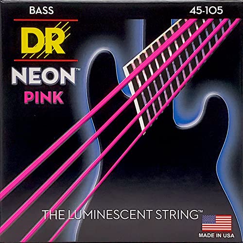【中古】【未使用・未開封品】DR (デーアール) ベース弦 NEON ニッケルメッキ ピンク カラー コーテッド .045-.105 NPB-45 【国内正規品】
