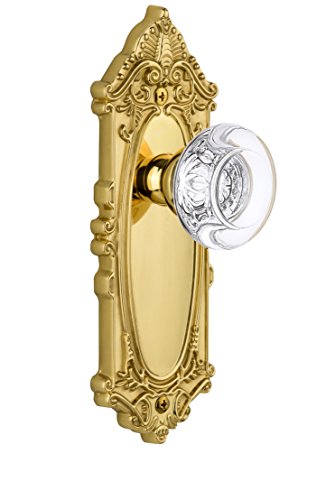 【中古】【未使用・未開封品】Grandeur Grande ビクトリア朝プレート ボルドークリスタルノブ付き ダブルダミー ライフタイムブラス