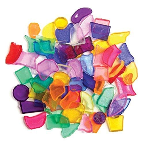 【中古】【未使用・未開封品】Chenille Kraft Plastic Assorted Shape Mosaic Tile, Multiple Color, 1 lb by Creativity Street