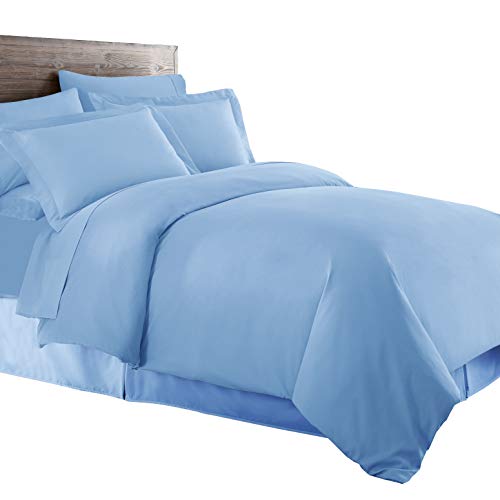 【中古】【未使用・未開封品】ソリッドネイビー550スレッドカウントKingサイズ8pc Bed in aバッグ布団セット100?%コットンIncludingシートセット+羽毛布団セット+ダウン代替