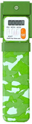 【中古】【未当て嵌める・未開封品】Mark My Time Camoflauge Bookmark with LED Light - Green