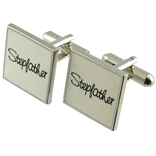 【中古】【未使用・未開封品】Cuff linksウェディングパーティーCufflinks ~ Dad Cufflinks ~ Stepfather Wedding Cufflinks + Hand madeブラックポーチ