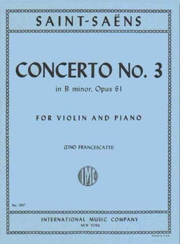 【中古】【未使用・未開封品】Saint-Saens, Camille - Concerto No. 3 in b minor Op. 61. For Violin and Piano. by International|AJIMURA-SHOP