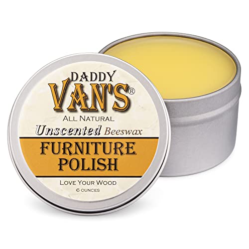 【中古】【未使用・未開封品】Daddy Van\'s 天然無香蜜蝋 家具磨き剤 化学薬品不使用 非毒性 木製ワックス防腐剤 コンディショナー 保護剤 1缶