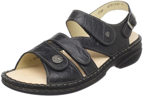 【中古】【未当て嵌める・未開封品】Finn Comfort レディース ゴメラ US 大きさ: 24 色つや: 黒いこと