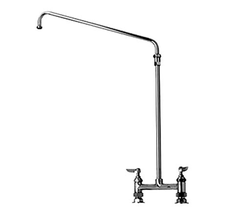 【中古】【未使用・未開封品】T\u0026S Brass B-0281 Deck Mount 8-Inch Centers 12-Inch Elevated Swing Nozzle Double Pantry Faucet by T\u0026S Brass