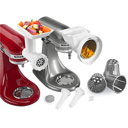 【中古】【未使用・未開封品】KitchenAid KGSSA Stand Mixer Attachment Pack 2 with Food Grinder, Rotor Slicer & Shredder, and Sausage Stuffer by KitchenAid
