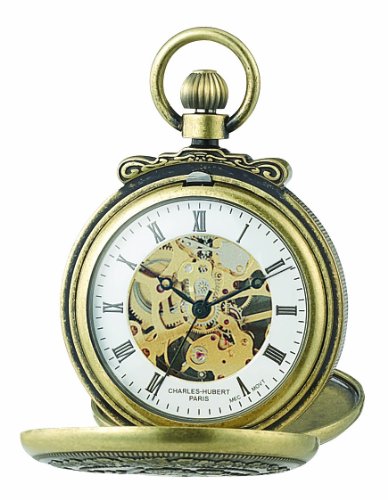 【中古】【未当て嵌める・未開封品】Charles-Hubert- Paris 3868-G 47粍 Mechanical Pocket Watch - Antique Gold