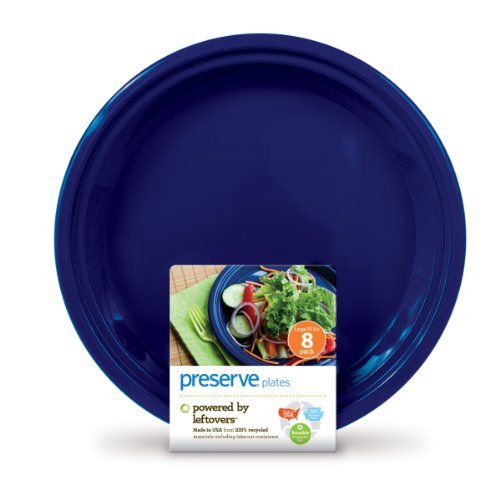 【中古】【未使用・未開封品】海外直送品Reusable Plastic Plates, Large Midnight Blue 8 CT by Preserve [並行輸入品]｜AJIMURA-SHOP