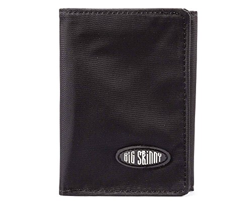 【中古】【未使用・未開封品】大きい細身のメンズ三つ折りスリムウォレット、最大25枚のカードを収納可能、ブラック｜AJIMURA-SHOP
