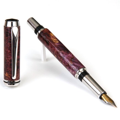 【中古】【未使用・未開封品】Baron万年筆???ロジウム???PurpleメープルBurl｜AJIMURA-SHOP