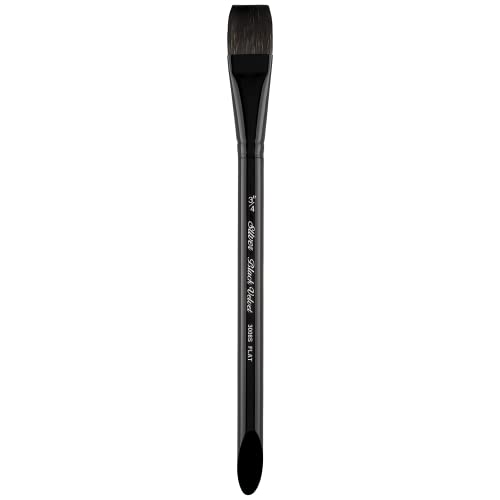 【中古】【未使用・未開封品】Silver Brush 3008S-034 Black Velvet Short Handle Blend Squirrel and Risslon Brush, Square Wash, 3/4-Inch by Silver Brush Limited